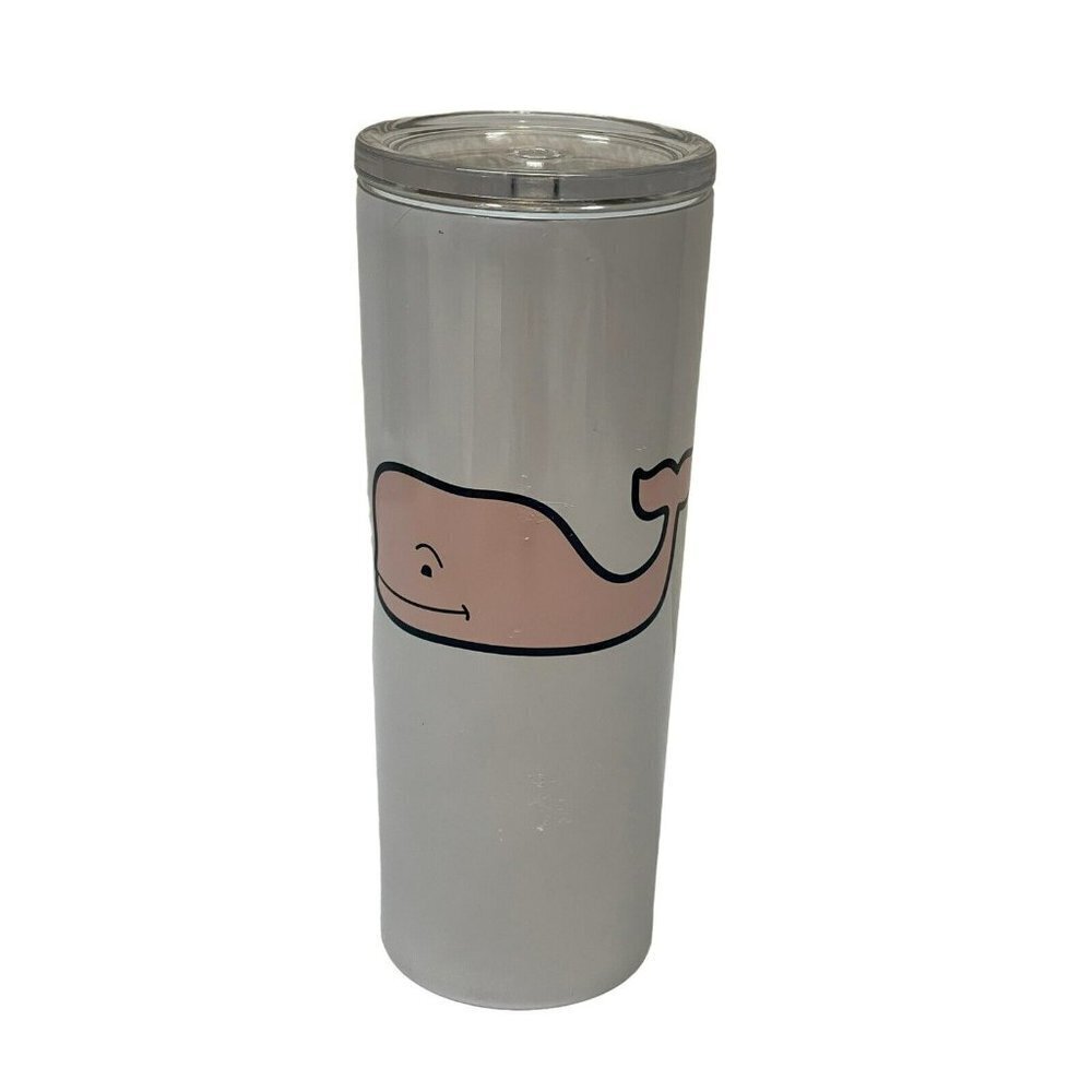 Vineyard Vines for Target Pink Whale Lidded Portable 22.5 oz Travel Cup Tumbler